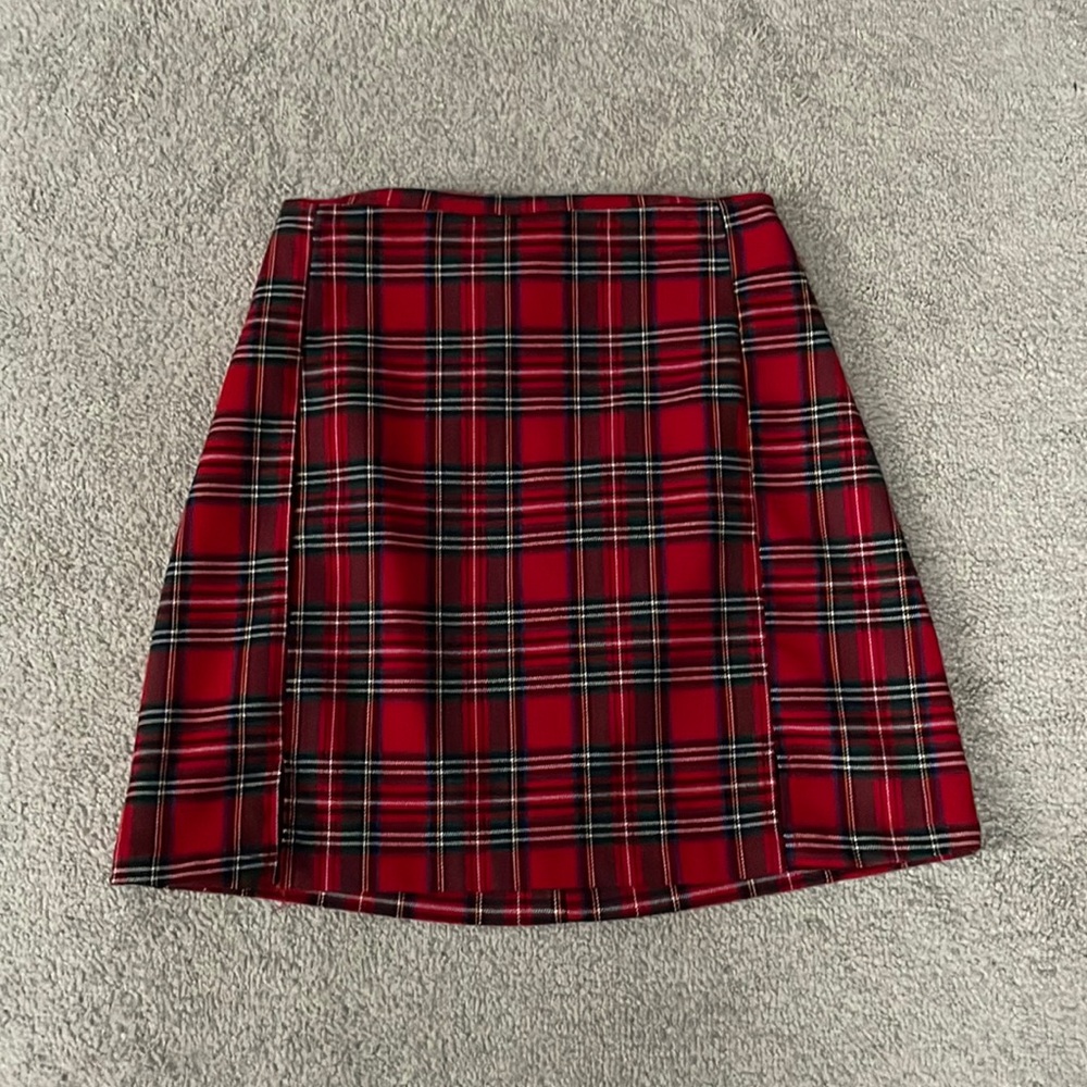 Red Plaid Skirt